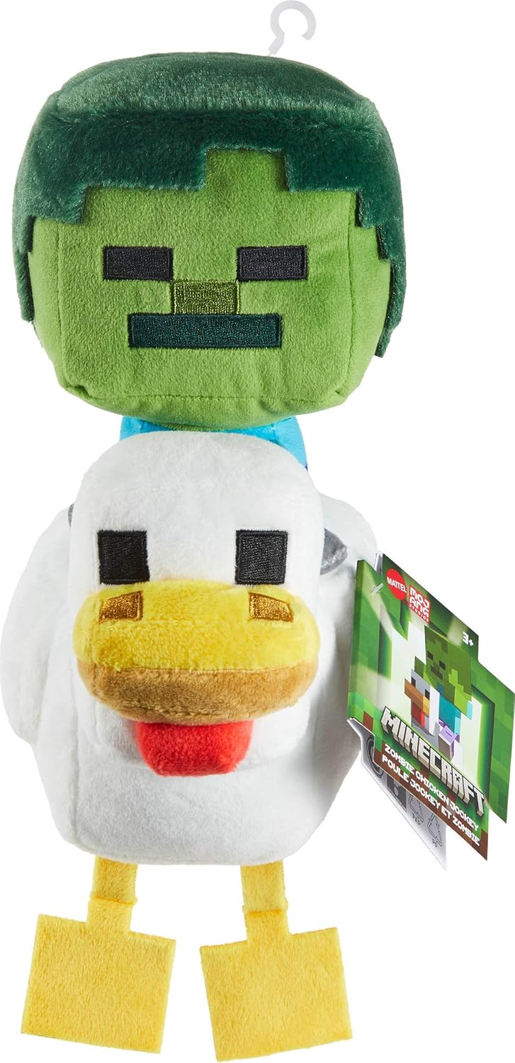 Mattel Minecraft Plush Zombie Chicken Jockey Toy