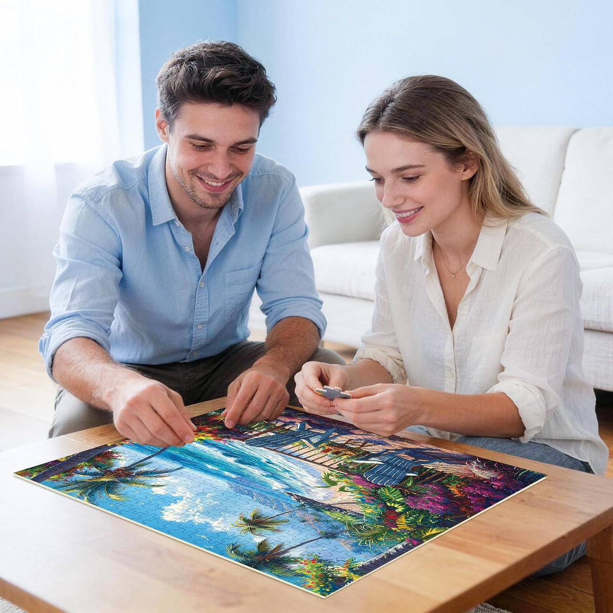Jigsaw Puzzles for Adults 500 Pieces, Interlock Perfectly Letter on Back
