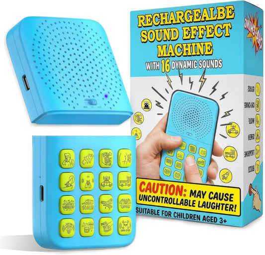 Rechargeable 2-in-1 Separable Magnetic Sound Effects Machine, 16 Hilarious Sounds, Fart Noise Maker with Remote, 30ft Range, Funny Prank Toys, Cool Birthday Gifts for Kids Boys Age 3-12 Years Old