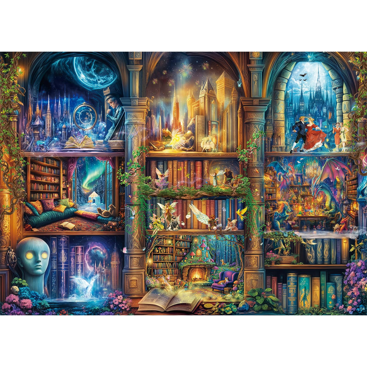 Puzzles for Adults 1000 Pieces, Romantic Street Scene Jigsaw Puzzle with 1:1 HD Poster, Perfect Interlocking No Dust, Stress Relief Ideal Gift for Family Games