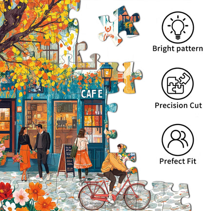 Puzzles for Adults 1000 Pieces, Romantic Street Scene Jigsaw Puzzle with 1:1 HD Poster, Perfect Interlocking No Dust, Stress Relief Ideal Gift for Family Games