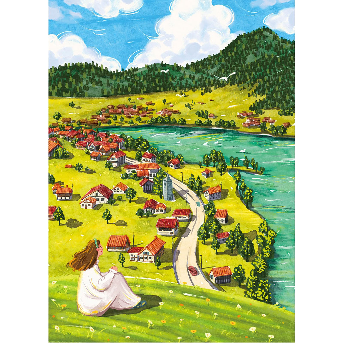 1000 Piece Puzzle for Adults, Flower House Jigsaw Puzzle, Family Puzzles Game, Interlock Perfectly No Dust, Home Decoration Puzzle, Gifts for Parents