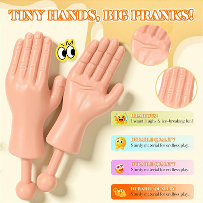 Tiny Hands, 2 Pairs Little Hands on a Stick, Prank Accessories