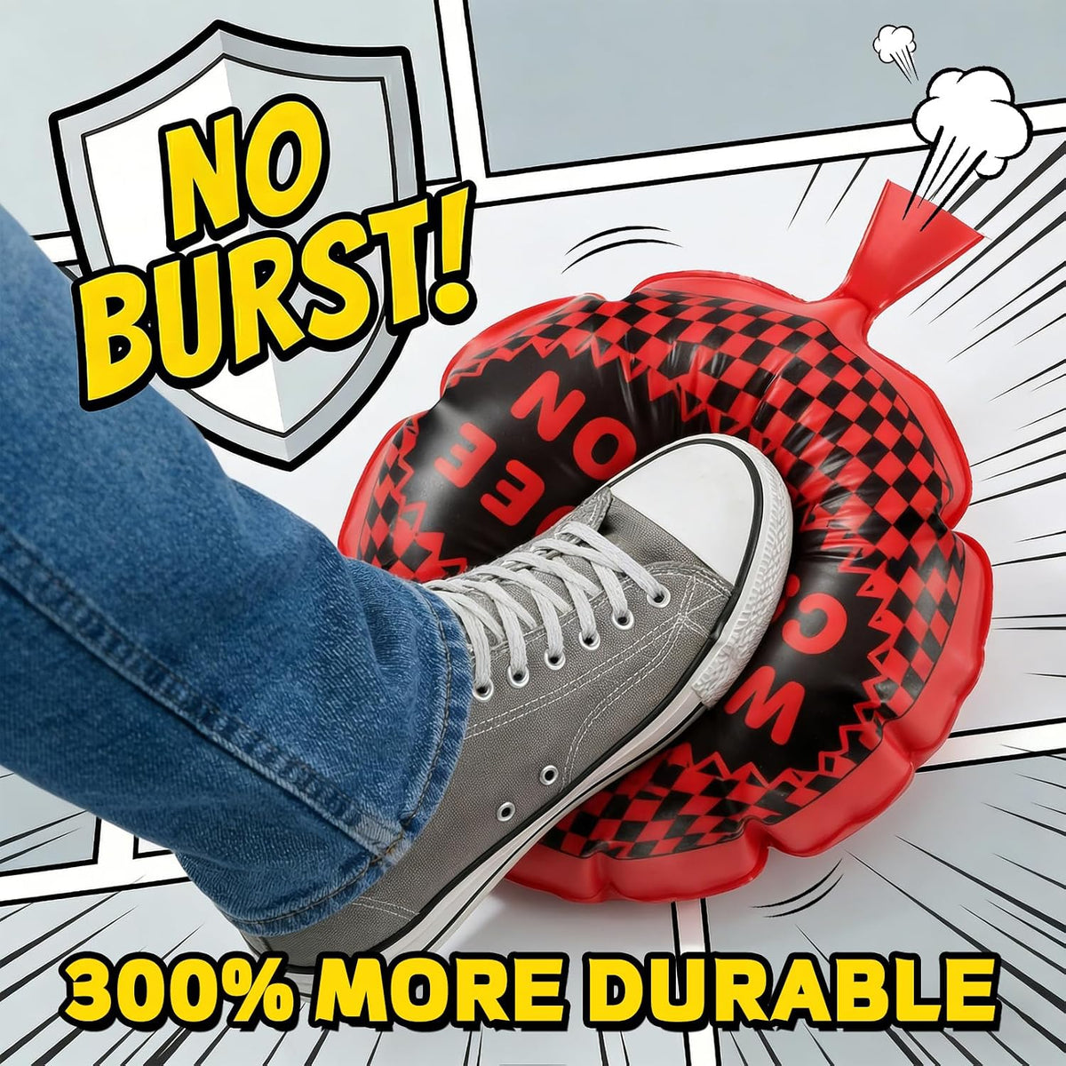 POPLAY 3 PCS Whoopee Cushions, 3 Colors Fart Prank Toys 10, 8, 6 Inch