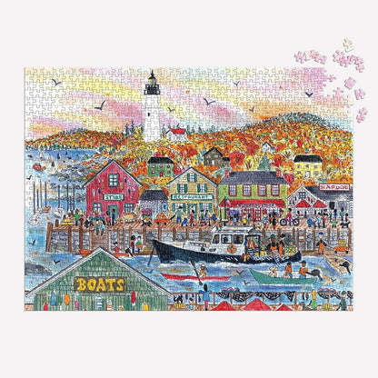 Galison - Autumn By the Sea 1000 Piece Jigsaw Puzzle for Adults