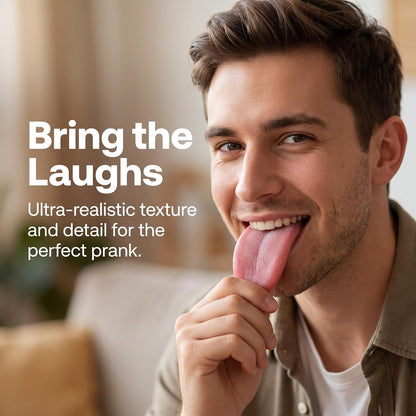 Realistic Fake Tongue Gross Jokes Prank Magic Tricks Halloween Horrific Magicians Props Fashion Processing Novelty Props