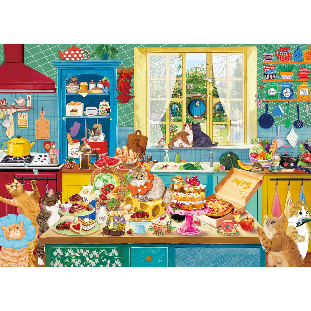 Puzzles for Adults 1000 Pieces, Romantic Street Scene Jigsaw Puzzle with 1:1 HD Poster, Perfect Interlocking No Dust, Stress Relief Ideal Gift for Family Games