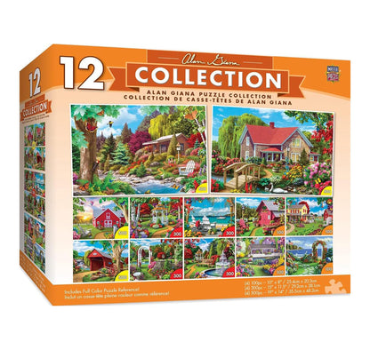 MasterPieces - Jigsaw Puzzle 12-Pack Bundle Set, Artist Gallery Collection Series 2 Landscape and Animal Puzzles, Family Fun for Adults and Kids