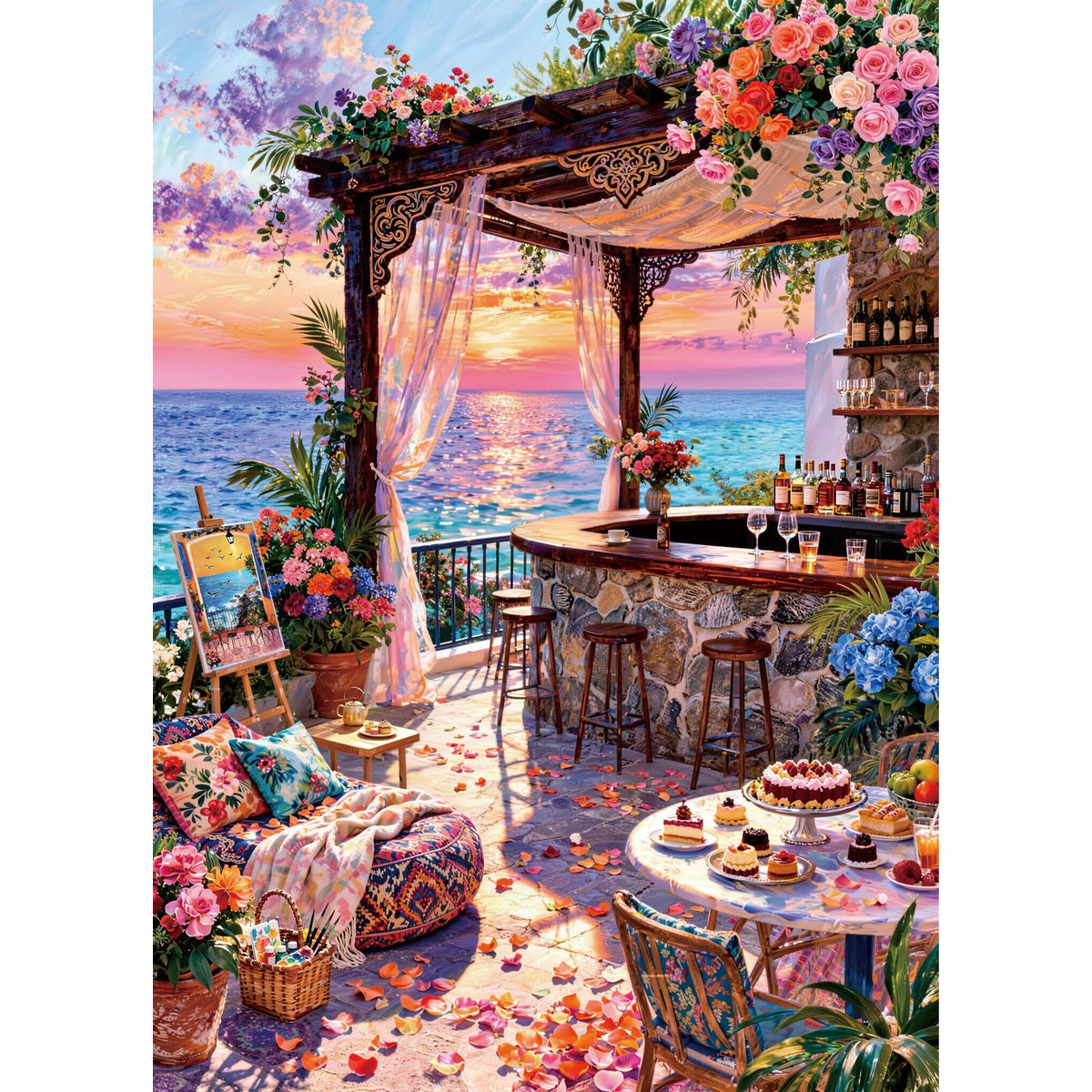 HUADADA Puzzles for Adults 1000 Pieces-Rabbit House Puzzles