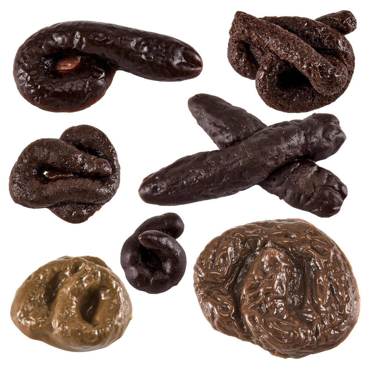 Chivao 7 Pcs Fake Poo Realistic Fake Turd Prank Poo Toy Gag, Cute, Normal