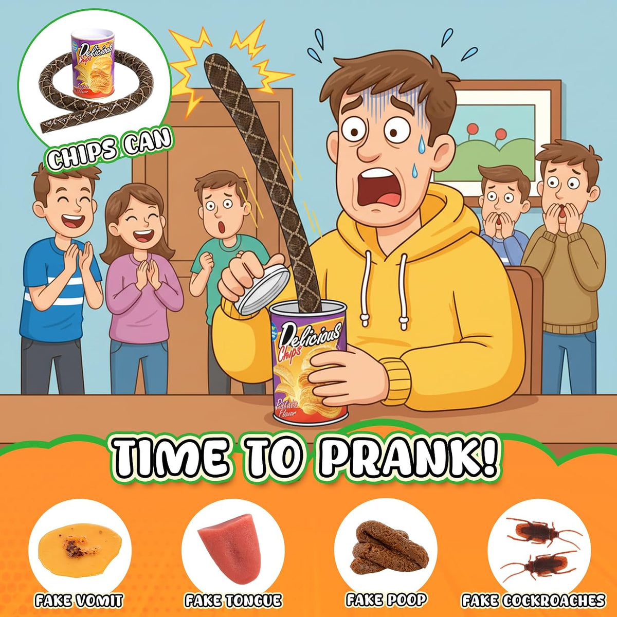 LovesTown Prank Kit, 25 PCS Fun Novelty Prank Sets for Kids & Adults