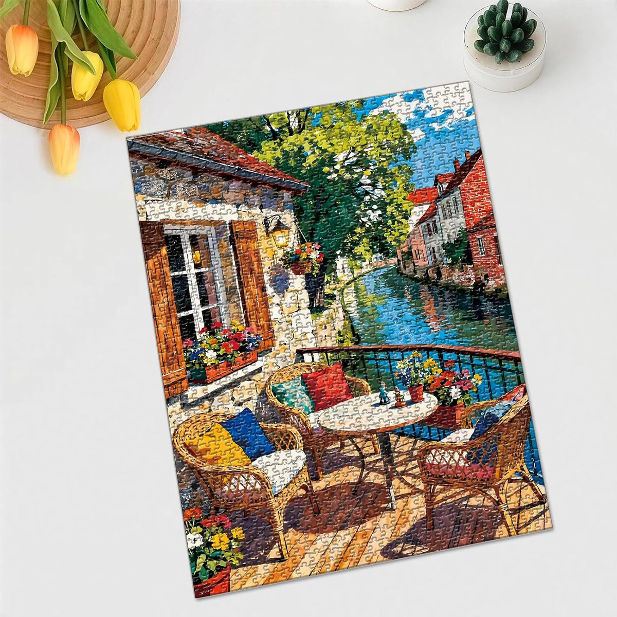 Riverside Terrace 1000 Piece Jigsaw Puzzle for Adults