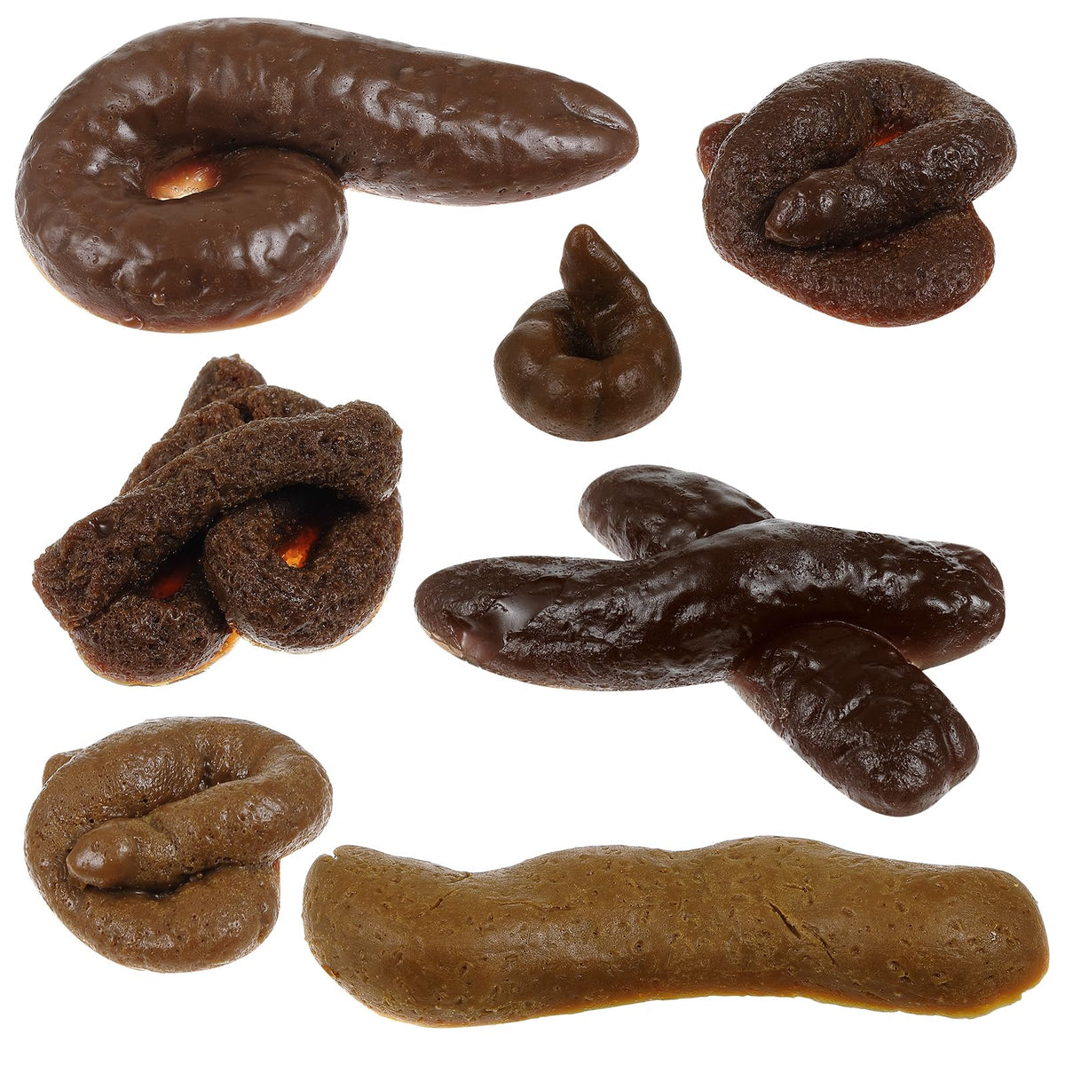 Chivao 7 Pcs Fake Poo Realistic Fake Turd Prank Poo Toy Gag, Cute, Normal