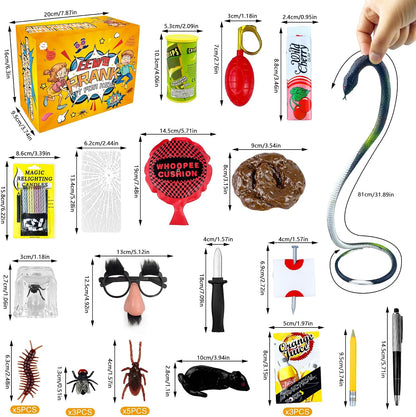 31 PCS Prank Toys Kit Box Set Joke Gifts April Fools