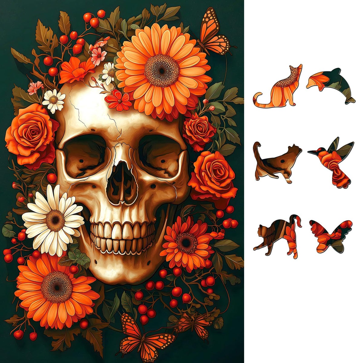 Halloween Haunted House 1000 Piece Jigsaw Puzzle for Adults Spooky Ghosts & Pumpkins Gothic Mansion Challenging 1000-Piece Puzzle with Poster - Fun Adult Puzzle Game for Game Night (27"x20")