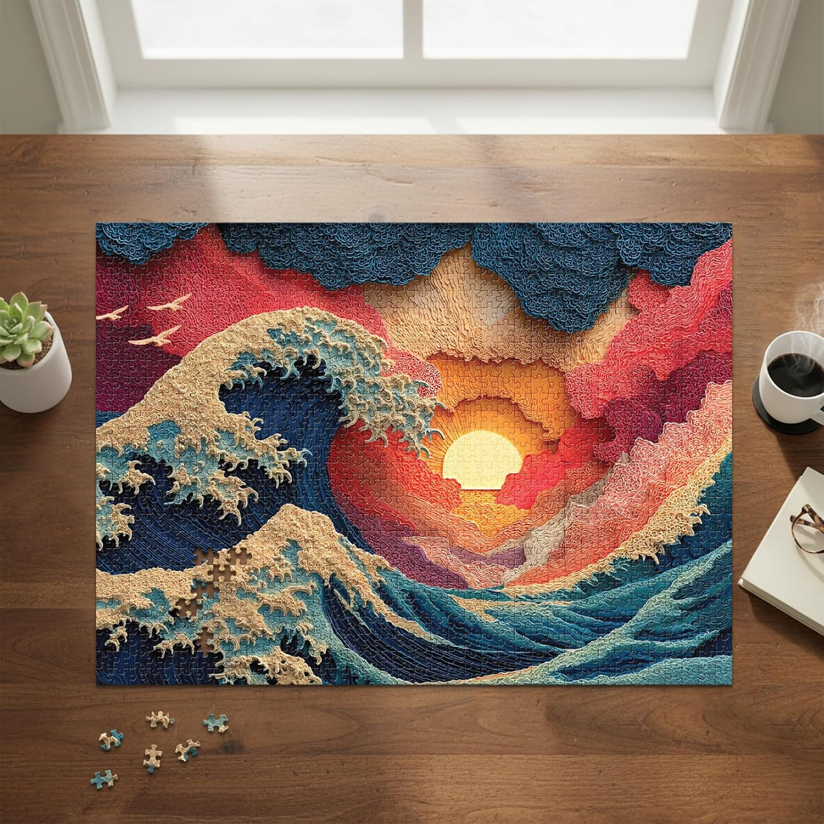 Great Wave (#2) – 1000 Piece Jigsaw Puzzle for Adults - Final Piece Puzzles