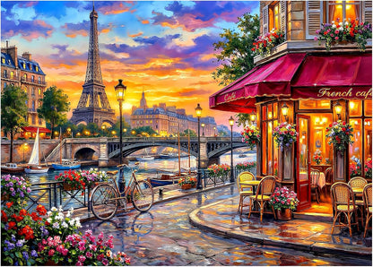 1000 Piece Puzzle for Adults, Scenic Eiffel Tower Jigsaw Puzzles