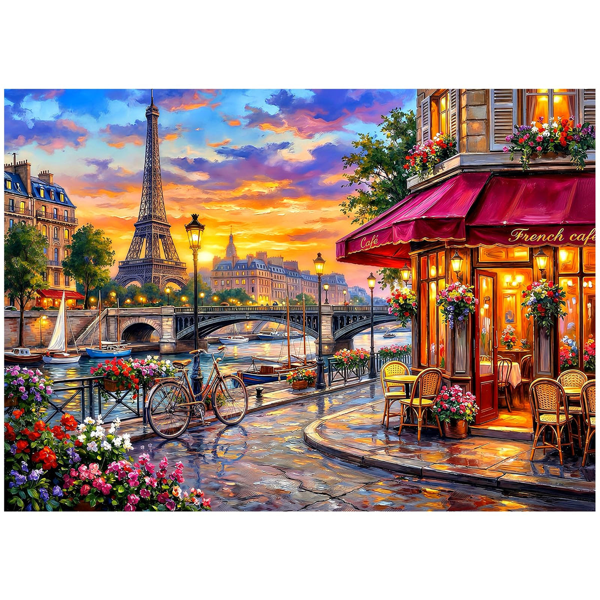 1000 Piece Puzzle for Adults, Scenic Eiffel Tower Jigsaw Puzzles