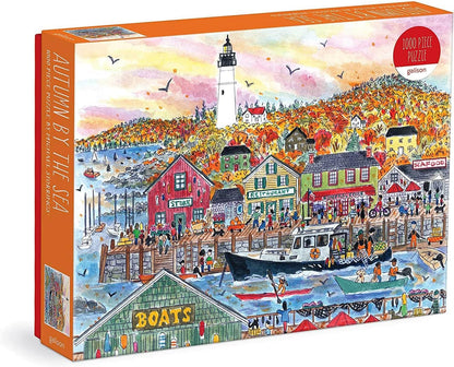 Galison - Autumn By the Sea 1000 Piece Jigsaw Puzzle for Adults