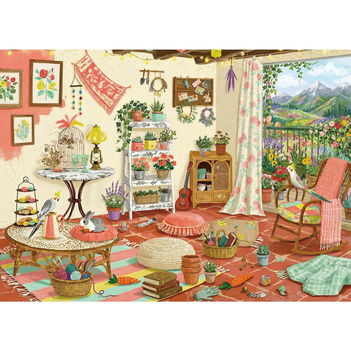 1000 Piece Puzzle for Adults, Flower House Jigsaw Puzzle, Family Puzzles Game, Interlock Perfectly No Dust, Home Decoration Puzzle, Gifts for Parents