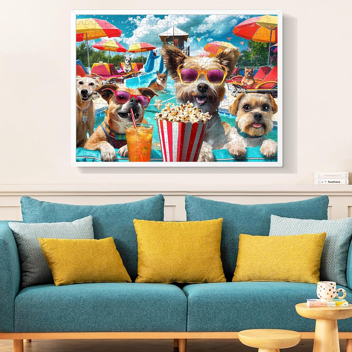300 Piece Jigsaw Puzzle for Adults, Fun at The Amusement Park Dog Puzzles