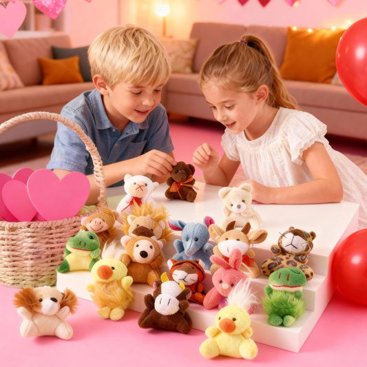 JOYIN 24 Pack Mini Animal Plush Toy Assortment (24 Units 2"-3"), Animals Keychain Decoration for Kids, Small Stuffed Animal Bulk for Kids, Carnival Prizes, School Gifts, Party Favor Goodie Bags