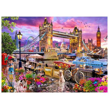 Cozy Flower Shop Puzzles for Adults 1000 Pieces,Cardboard 27.5x19.6in