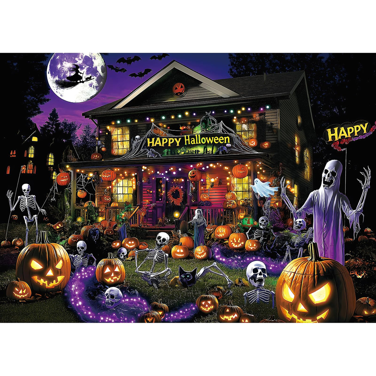 MINIWAN Halloween 1000 Piece Jigsaw Puzzle for Adults, 27.5" x 19.7"