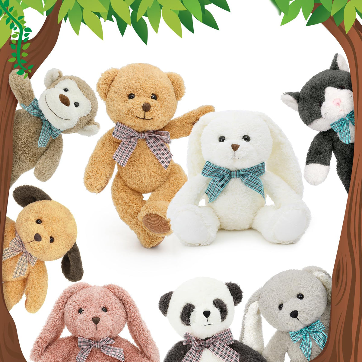 MaoGoLan 5 Pack Stuffed Animals Bulk Plush Toys Assortment Kids Girl Gifts