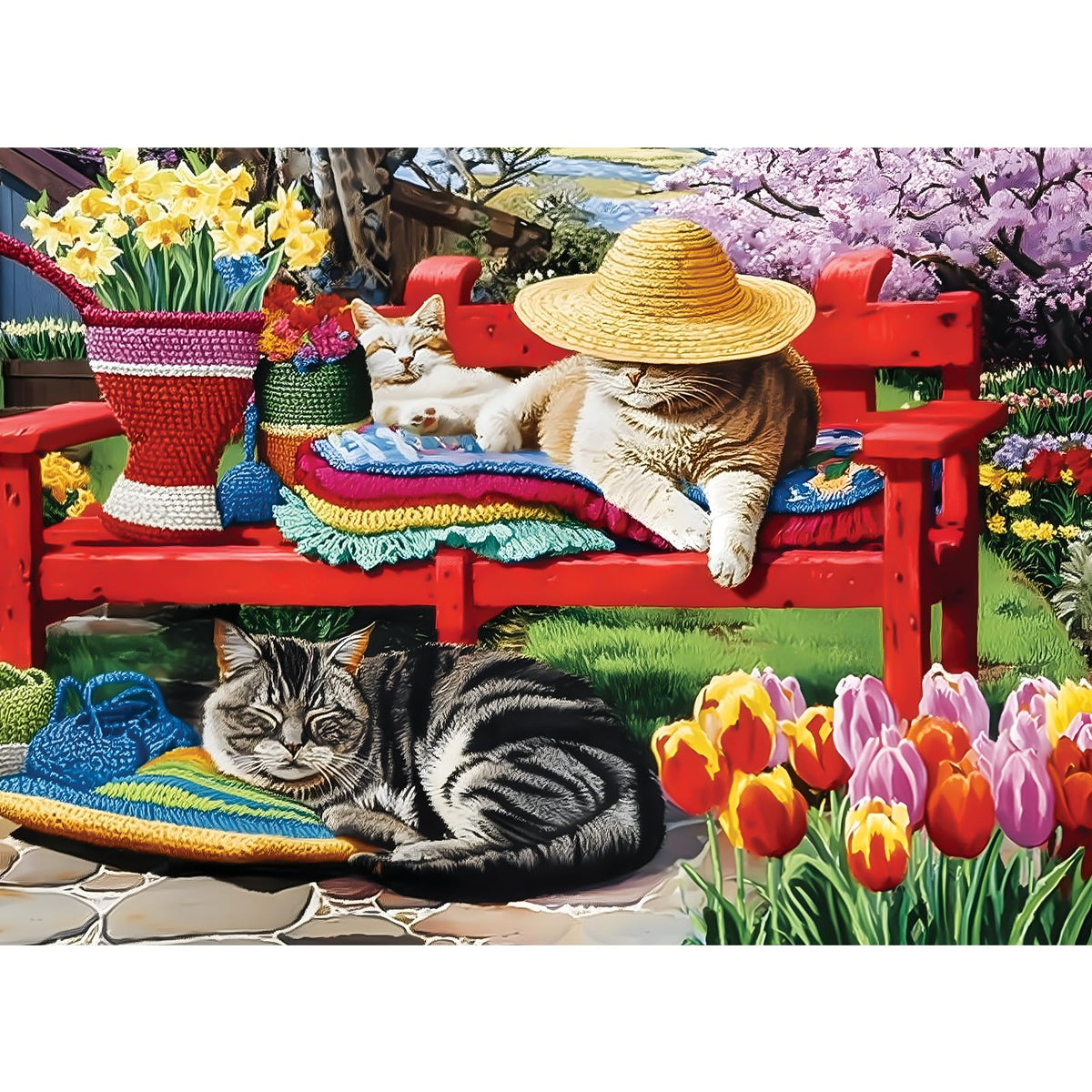 Colorful Birdhouses & Vibrant Birds 500 Piece Jigsaw Puzzle, Family Game