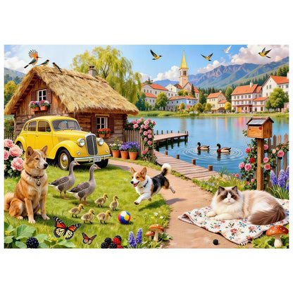 Cozy Flower Shop Puzzles for Adults 1000 Pieces,Cardboard 27.5x19.6in