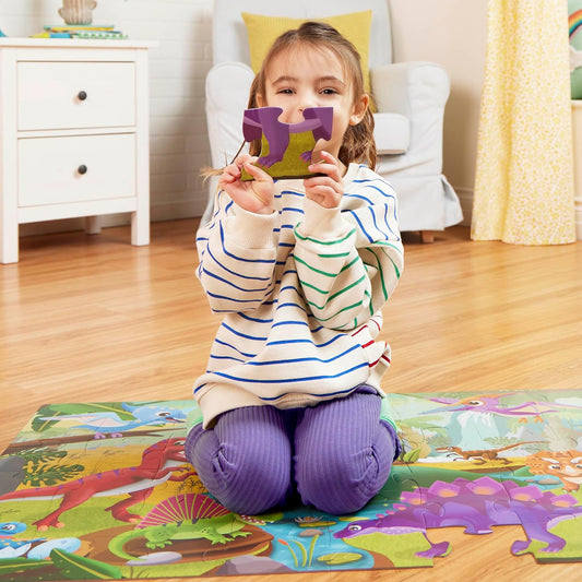 B. toys Gigantic Jigsaw Floor Puzzles, 3-Pack 48-Piece Jumbo Set, Tiles