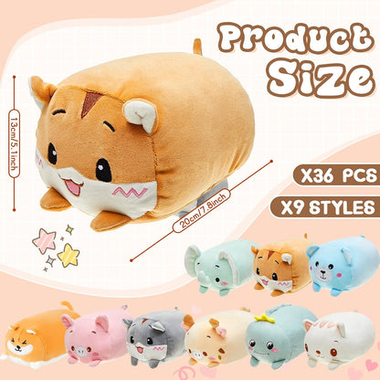 9 Pcs Stuffed Animals Plushies Bulk 8"Cute Plush Toys, 9 Cute Animal