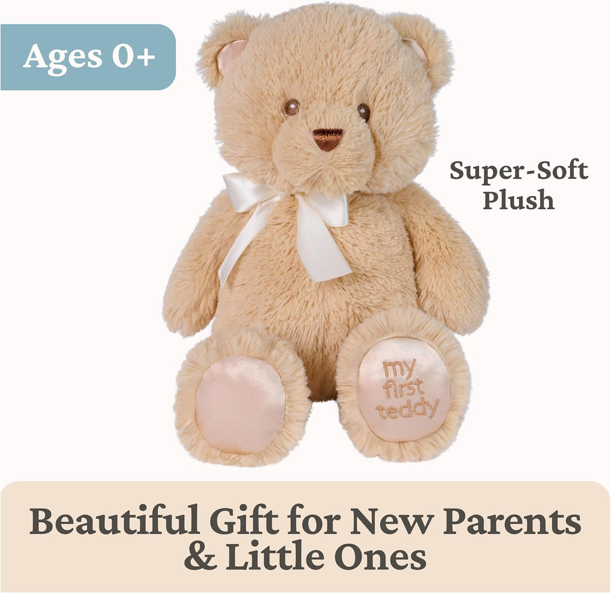 GUND My First Teddy Bear 10-Inch Tan Stuffed Animal for Ages 0+