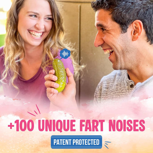 DR DINGUS Farting Pickle Toy | 100 Farts | Funny Novelty Gag Gift Prank