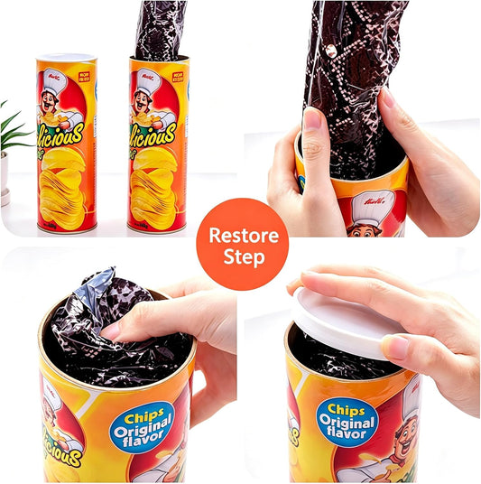 Cooplay Popup Snake in a Popcorn Can Prank, Halloween Fools Day Party Magic Trick Joke Gadget Fun Prank Gag Friend Christmas Toy