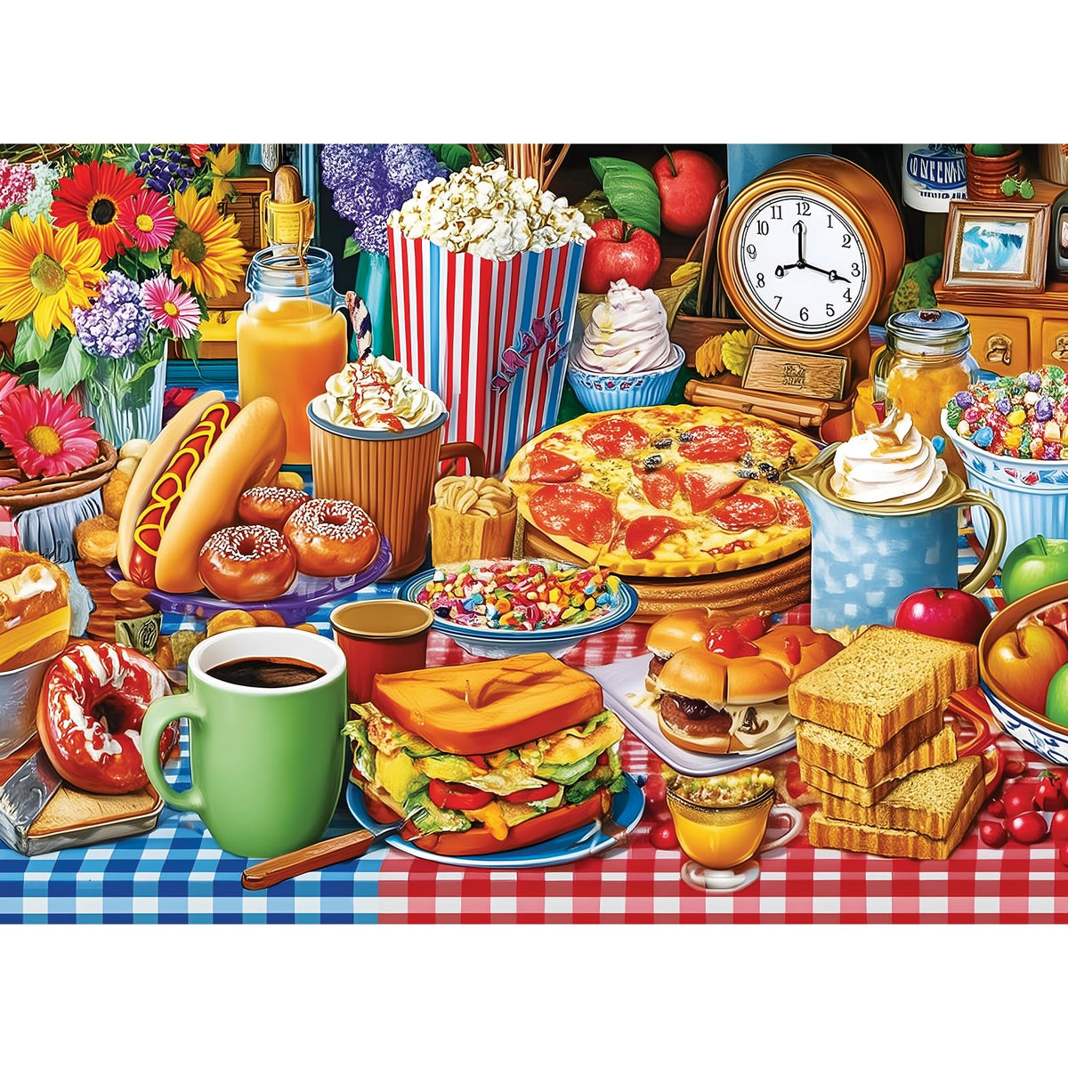 Puzzles for Adults 500 Pieces,Colorful Chicken Jigsaw Puzzle for Adults