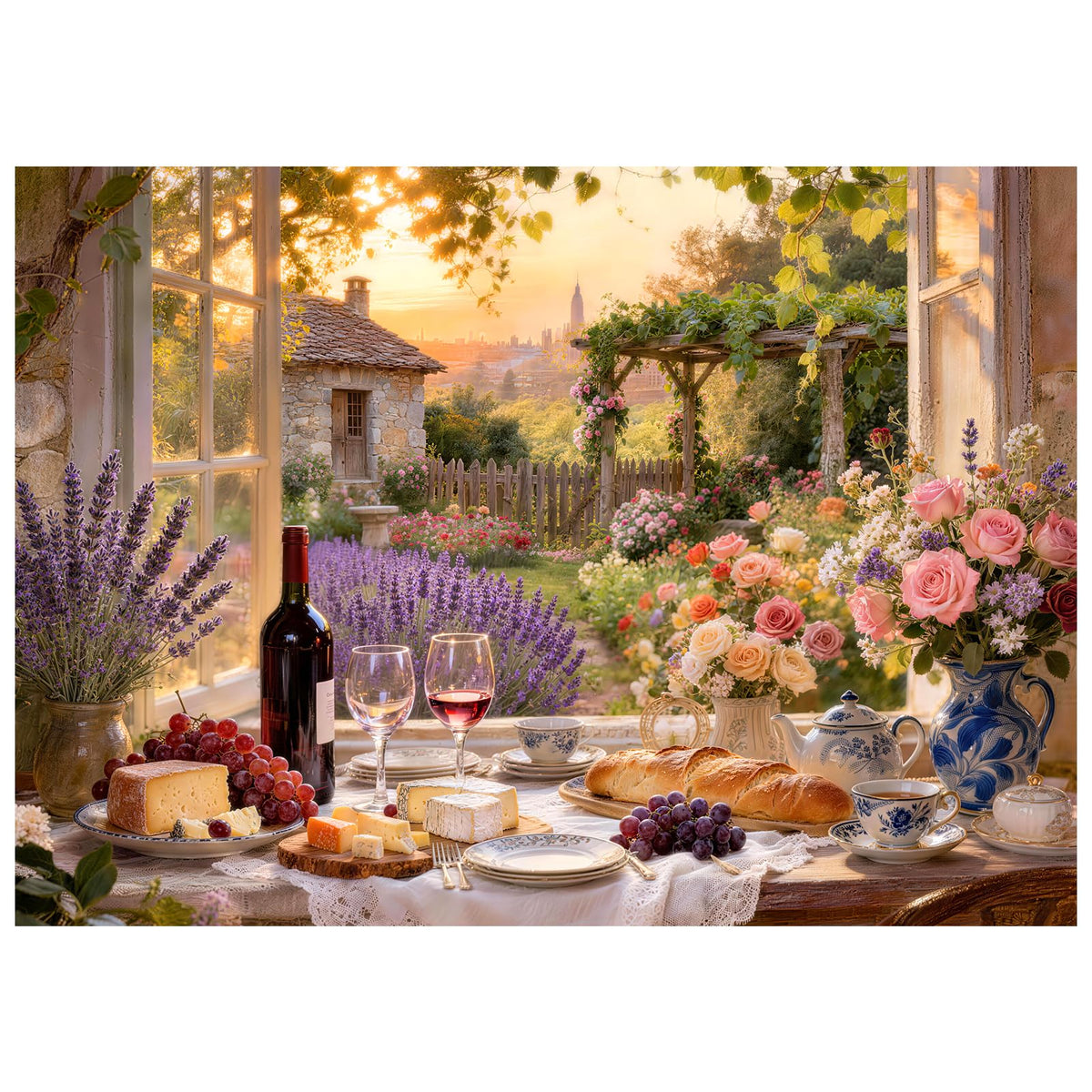 Cozy Flower Shop Puzzles for Adults 1000 Pieces,Cardboard 27.5x19.6in