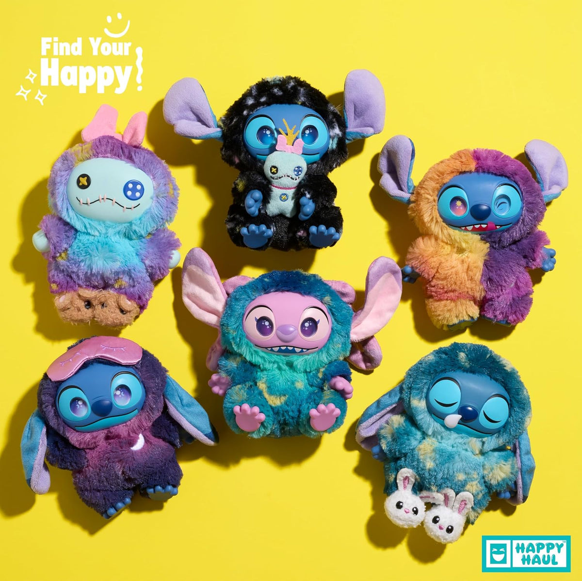 HAPPY HAUL Disney Stitch Sleepy Stars Vinyl Plush Clip-on Surprise Toy