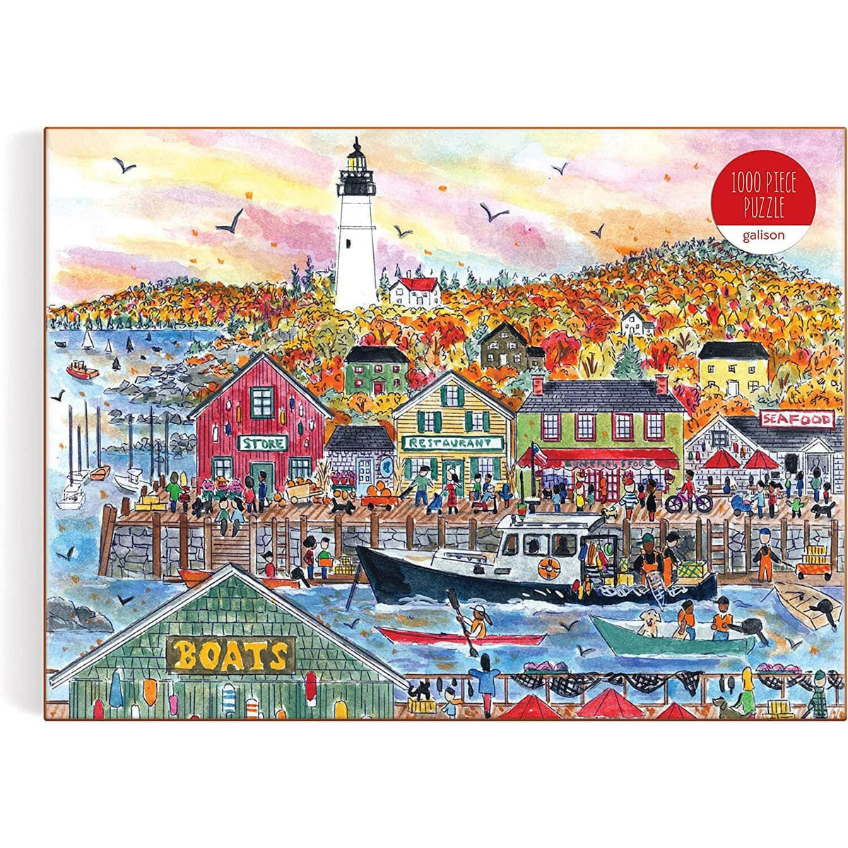 Galison - Autumn By the Sea 1000 Piece Jigsaw Puzzle for Adults