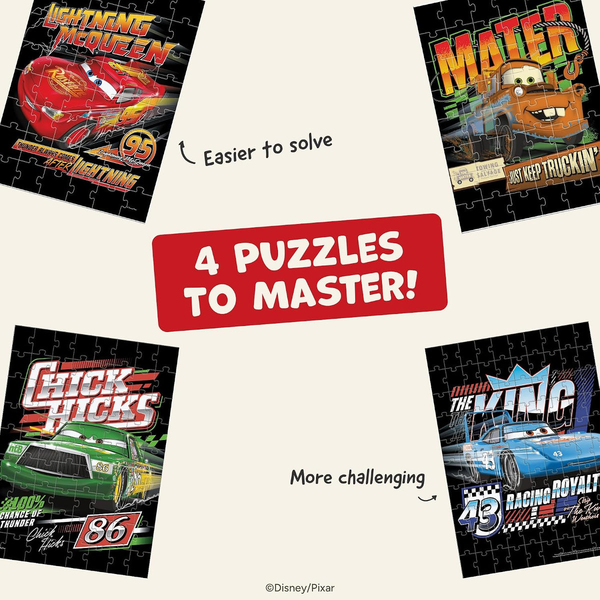 Ceaco - Disney Pixar Cars Puzzle for Kids – Multipack