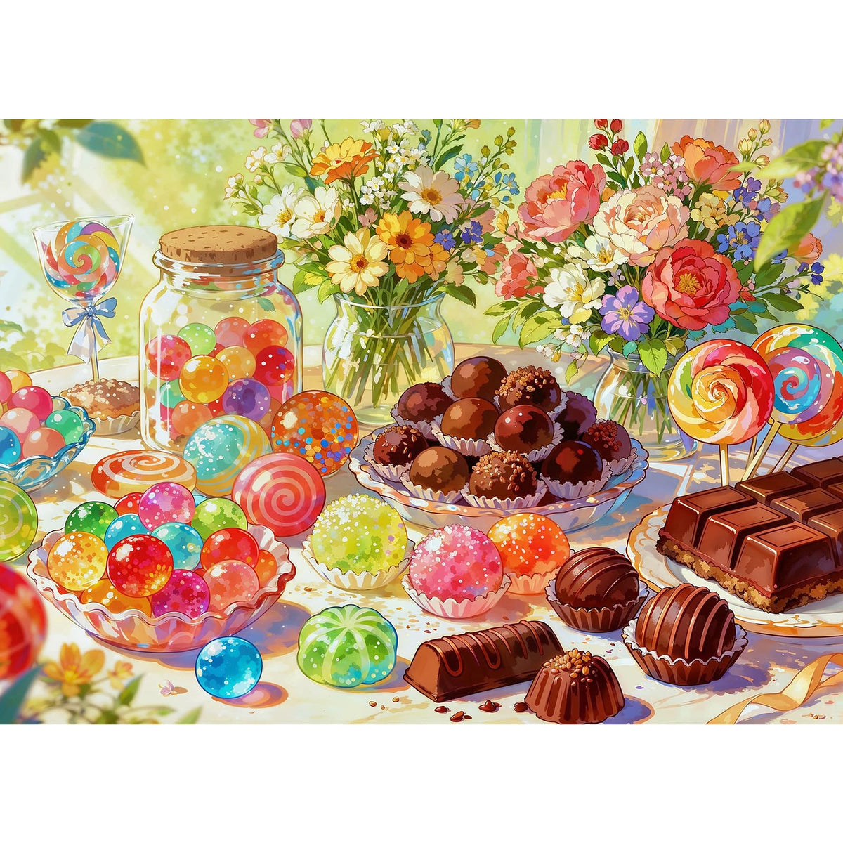 1000 Piece Puzzle for Adults, Flower House Jigsaw Puzzle, Family Puzzles Game, Interlock Perfectly No Dust, Home Decoration Puzzle, Gifts for Parents