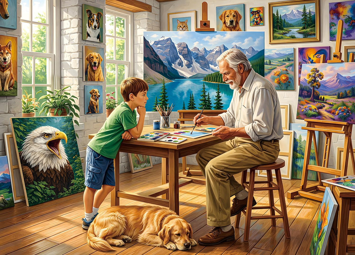 1024 Piece Puzzle for Adults, Four Seasons Window View