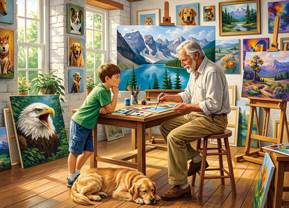 1024 Piece Puzzle for Adults, Four Seasons Window View