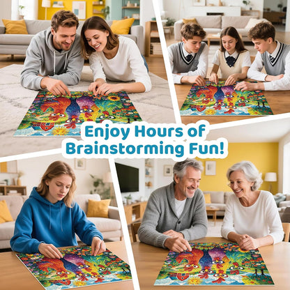 Puzzles for Adults 500 Pieces,Colorful Chicken Jigsaw Puzzle for Adults