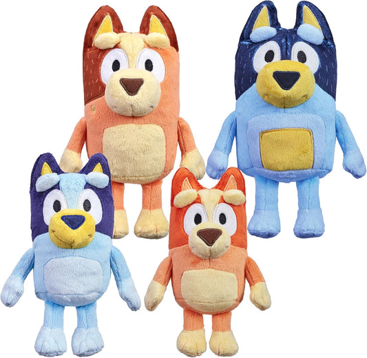 Bluey Heeler Family Stuffed Animal Set of 4, 7-8” Plush Figure Toys