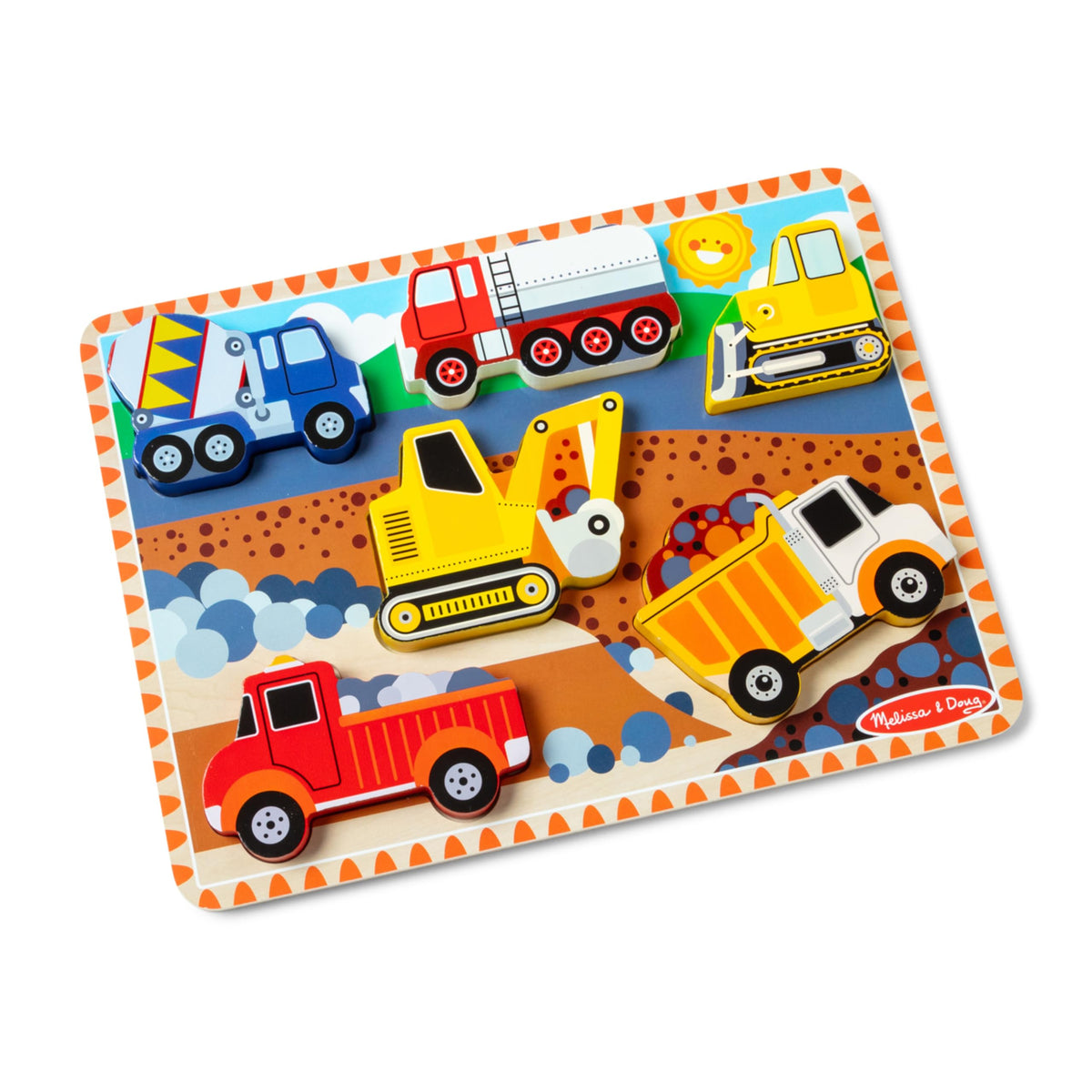 Melissa & Doug Farm Wooden Chunky Puzzle (8 pcs) - FSC Certified