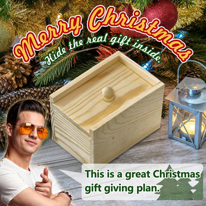 PARNIXS Surprise Spider Prank Box，Handcrafted Spider in a Box Stocking Stuffers,New Year's Surprise Toy and Gag Gift Practical Joke for Adults Men Women Birthday