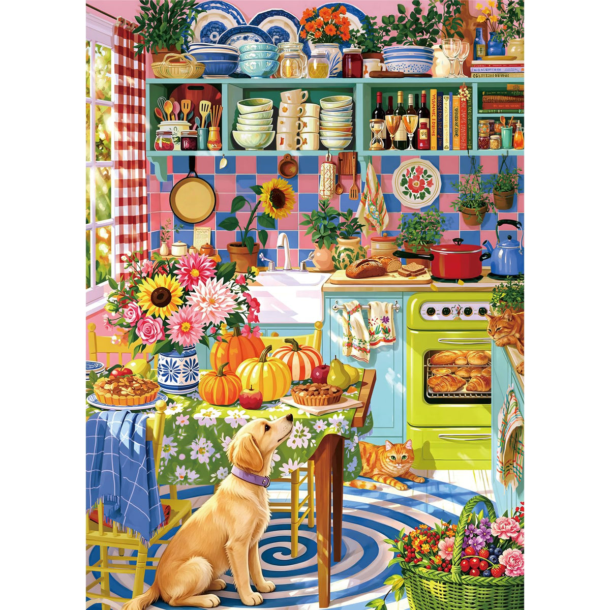 HUADADA Puzzles for Adults 1000 Pieces-Rabbit House Puzzles