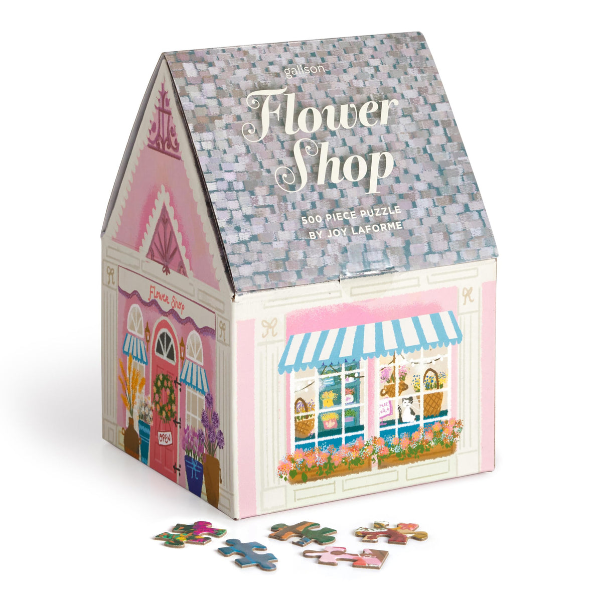 Blooming Streets 500 Piece Puzzle from Galison - Beautifully Illustrated Jigsaw Puzzle of a Local NYC Street, Fun & Challenging, Unique Gift Idea